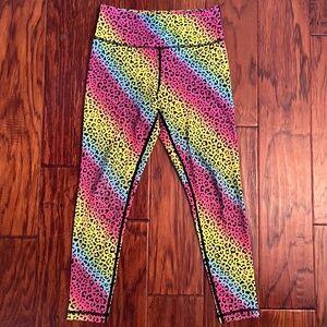 Zyia rainbow cheetah leggings